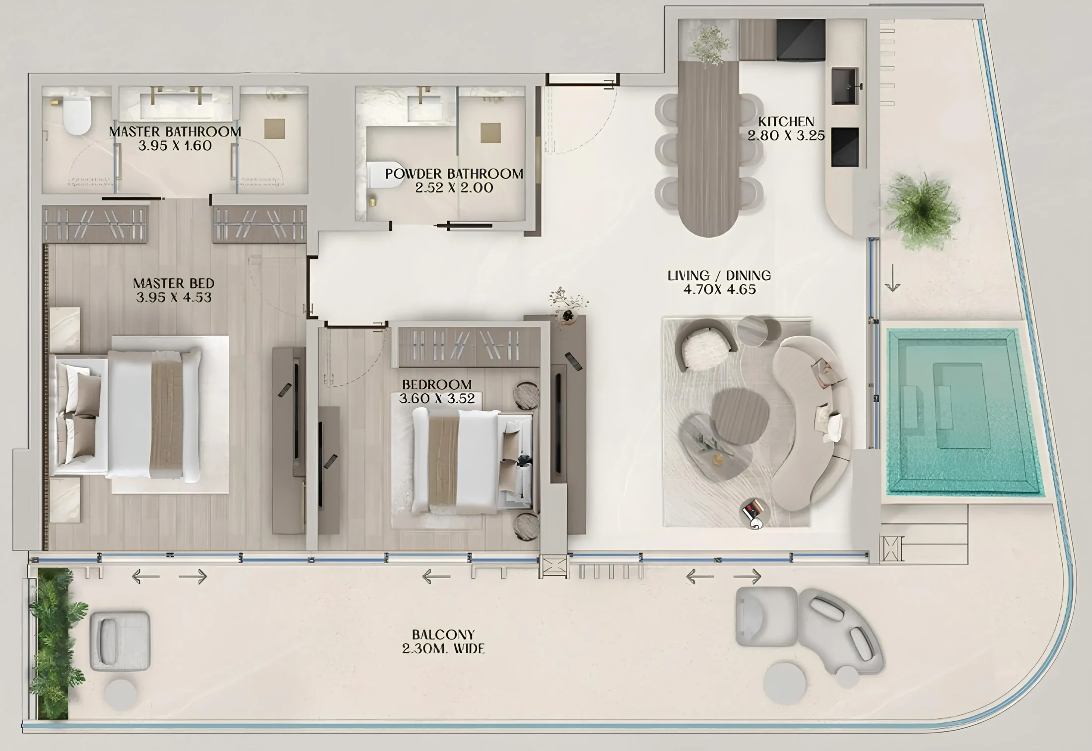Al Huzaifa Properties Soléva Beach Residences floor plan