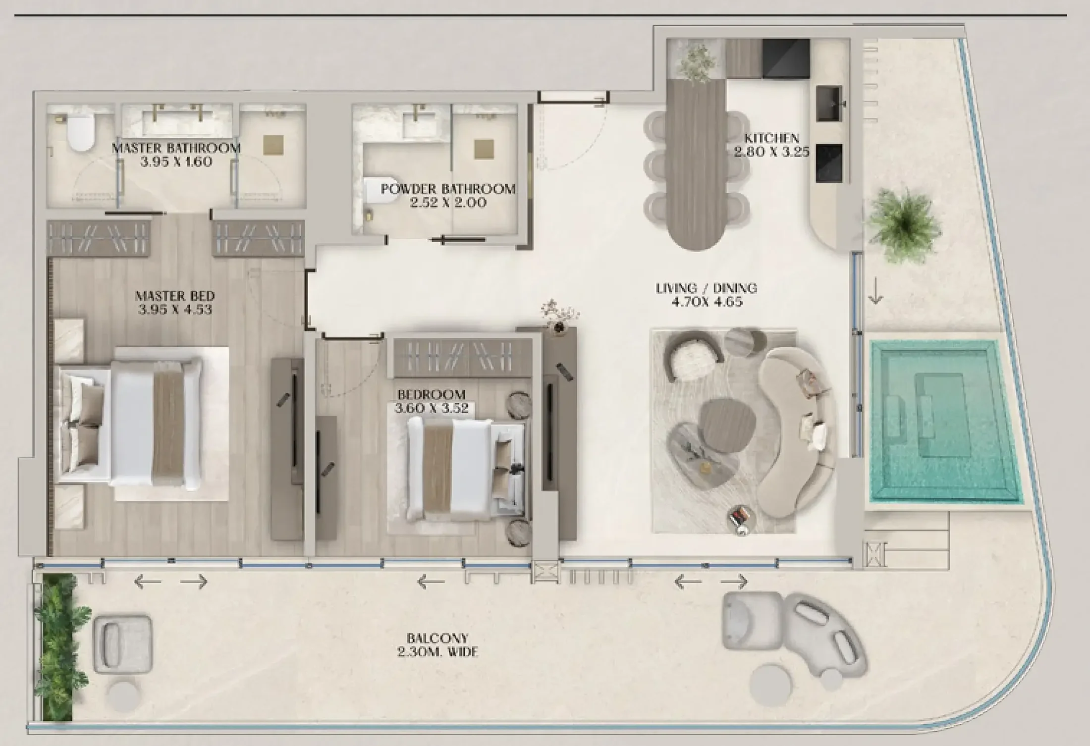 Al Huzaifa Properties Soléva Beach Residences floor plan