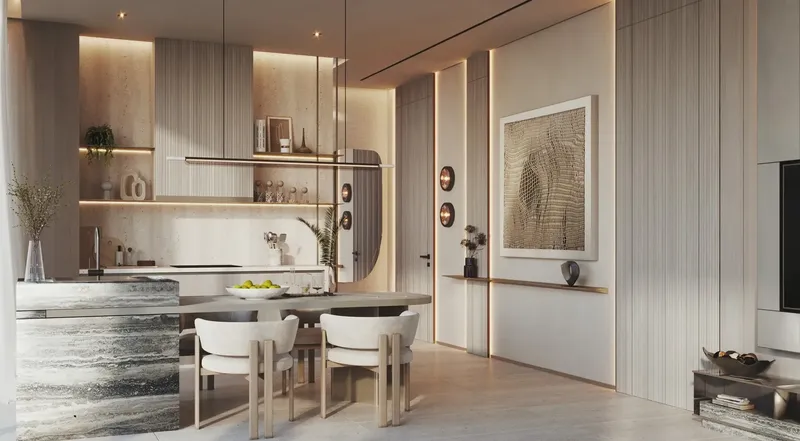 Interior at Soléva Beach Residences in Ras Al Khaimah