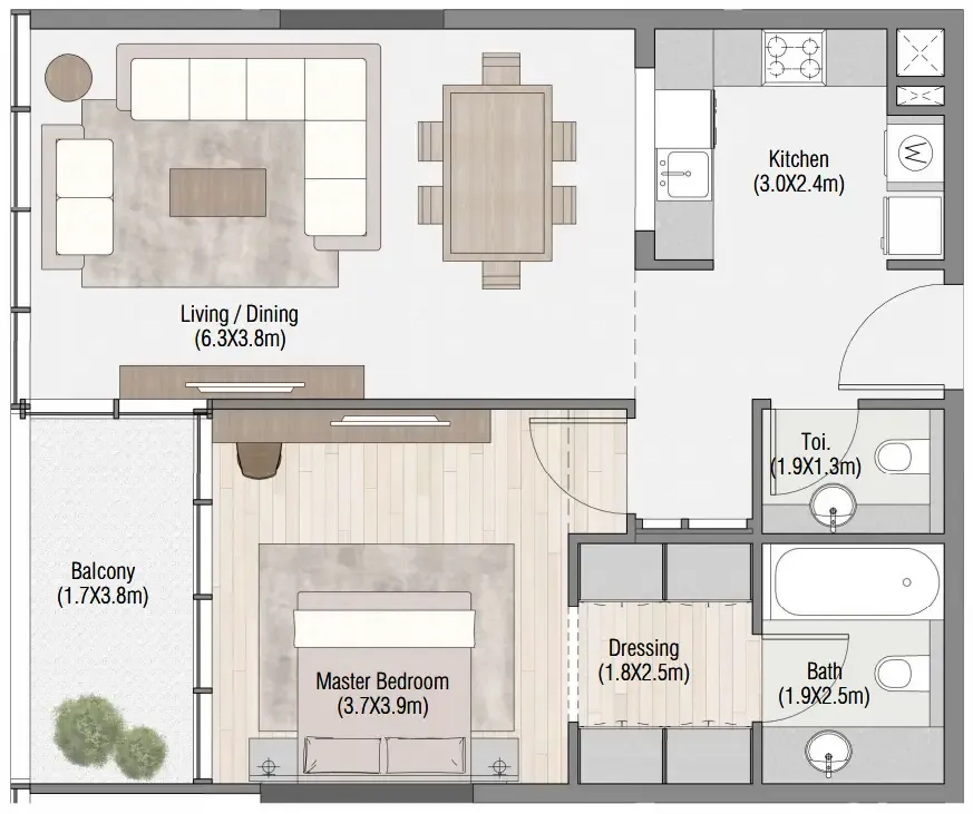 Dubai South Developers South Living floor plan