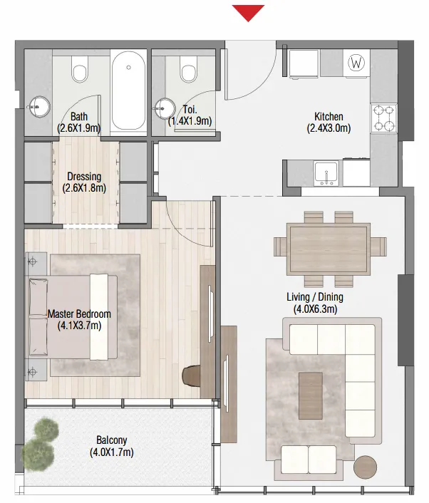 Dubai South Developers South Living floor plan