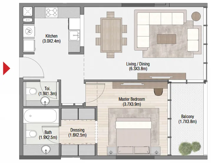 Dubai South Developers South Living floor plan