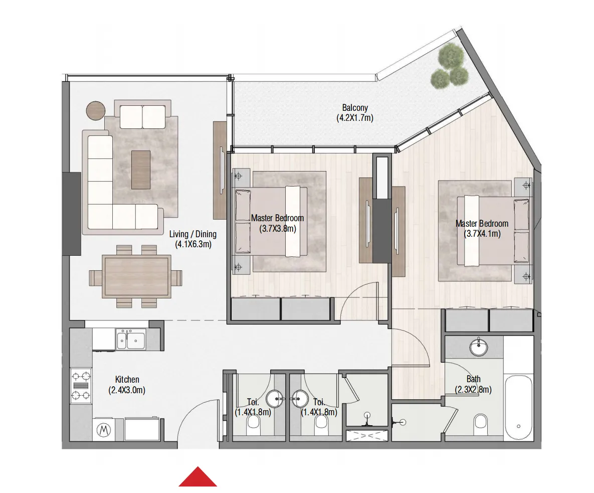 Dubai South Developers South Living floor plan