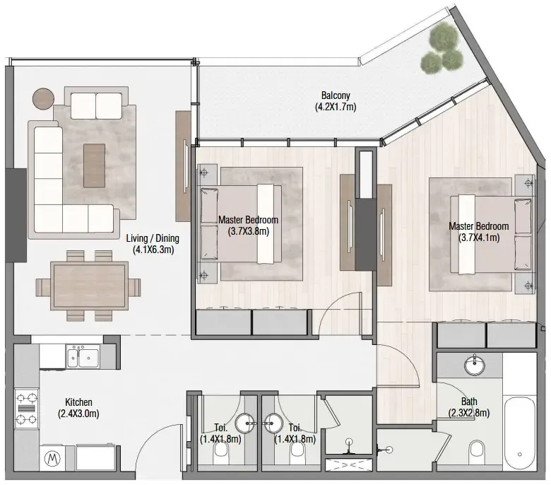 Dubai South Developers South Living floor plan
