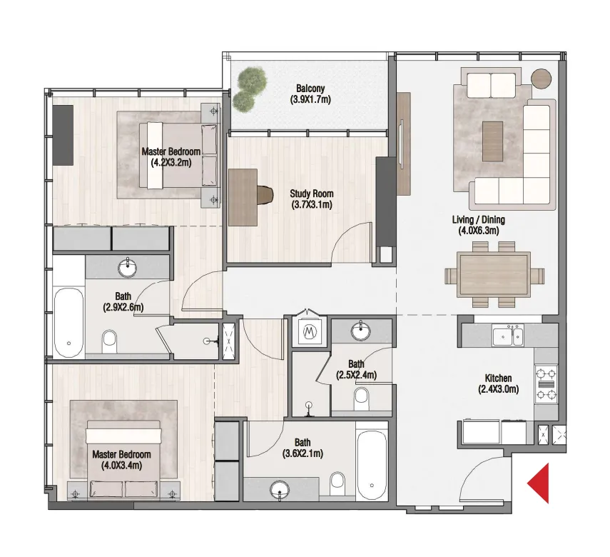 Dubai South Developers South Living floor plan