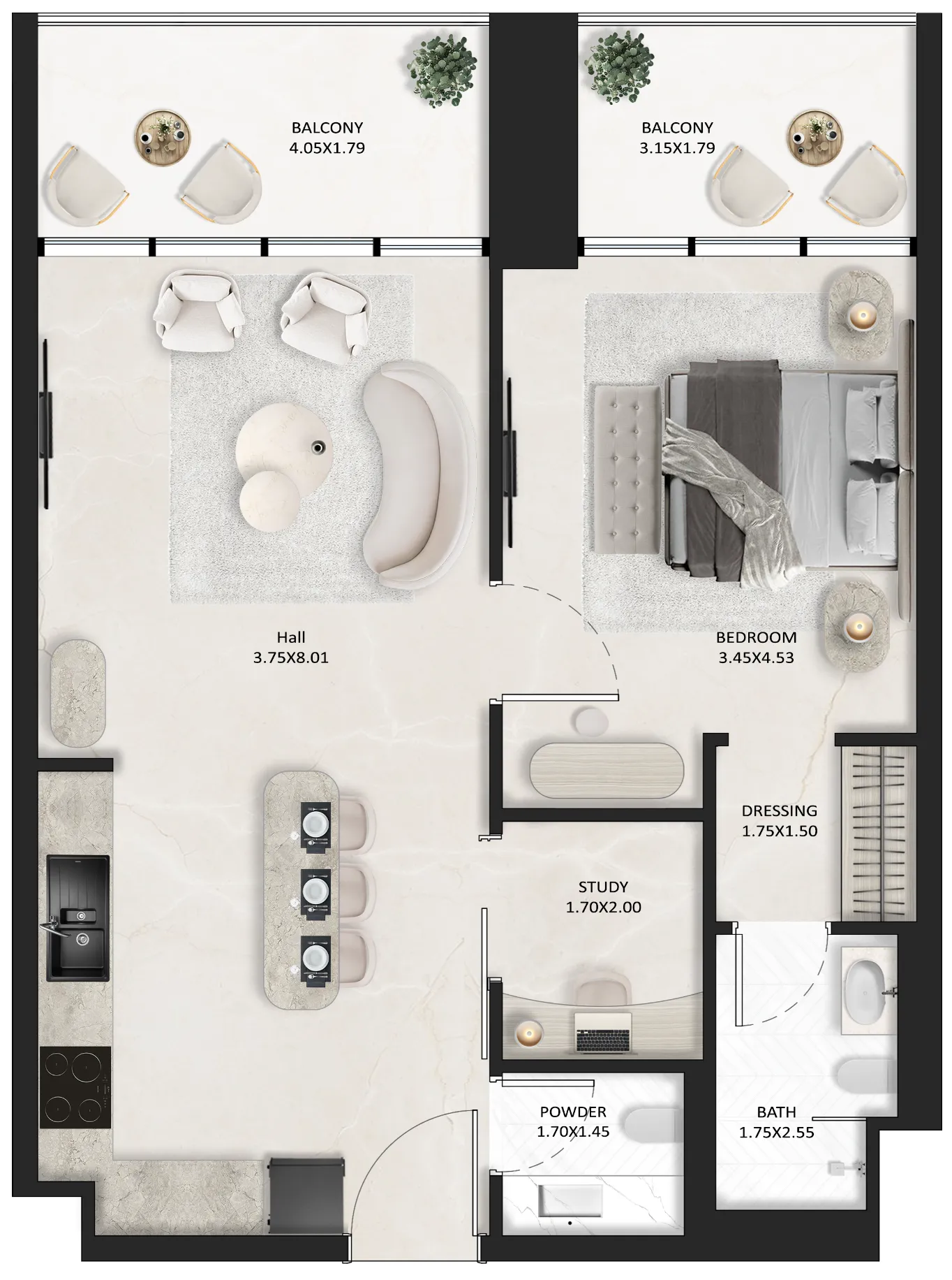 Tasmeer Indigo Properties SquareX One floor plan