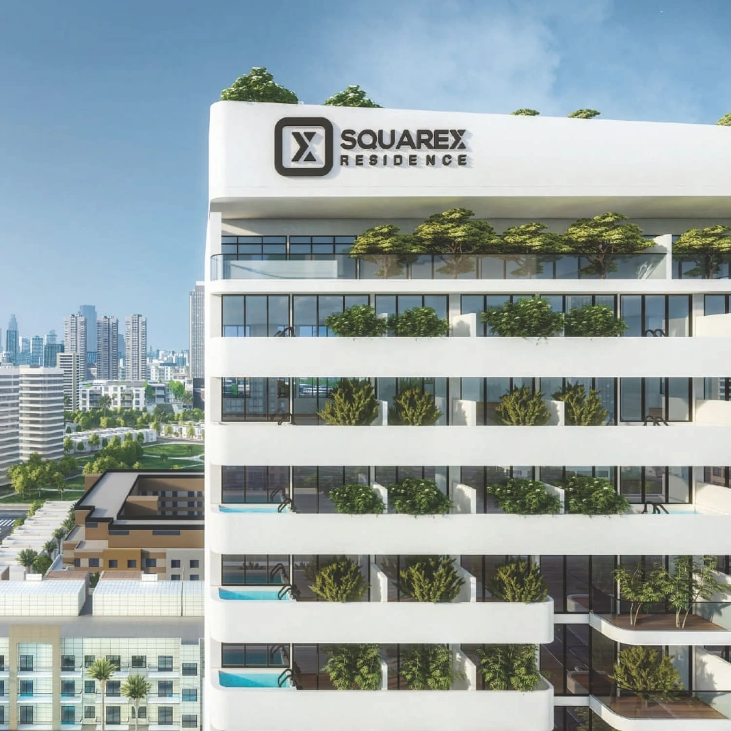 Tasmeer Indigo Properties SquareX Residence Exterior