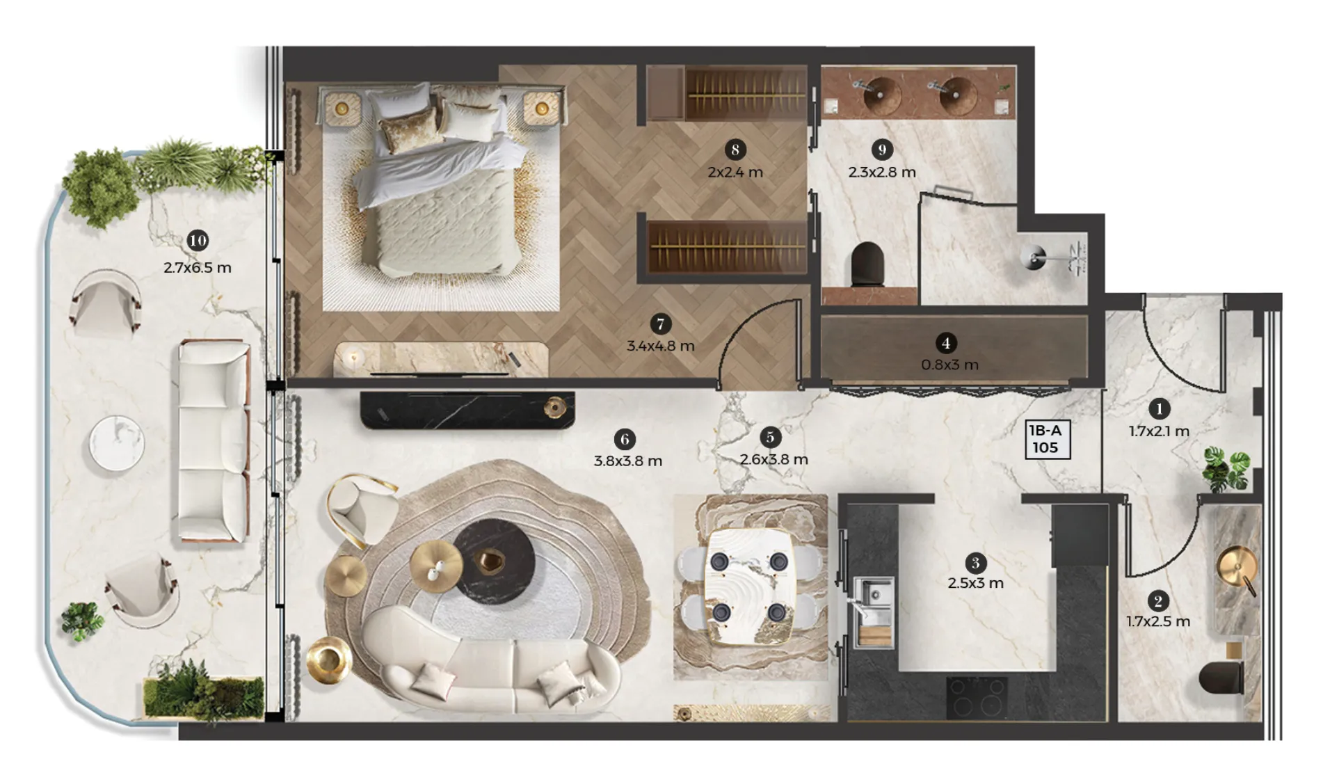 Emirates Developments Stellar by Elie Saab floor plan