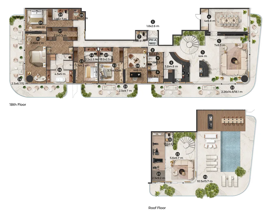 Emirates Developments Stellar by Elie Saab floor plan