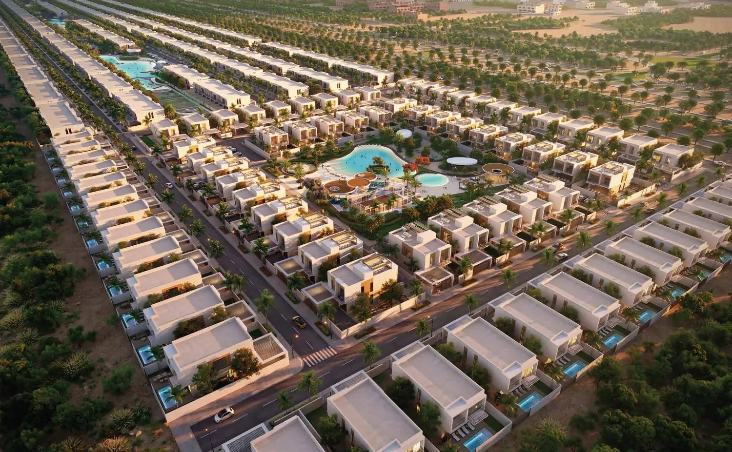Sukoon by Sanzen townhouses and villas in Al Aweer, Sharjah