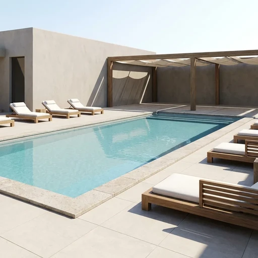 Sun Loungers, Sunken Seating and Cabanas amenity image at Everly Place