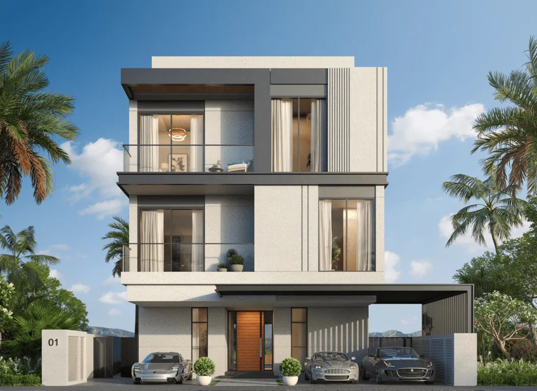 Exterior at Terra Golf Collection Phase 2 in Jumeirah Golf Estates Dubai