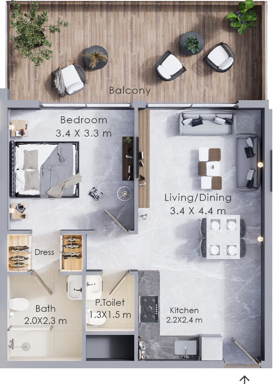 Dugasta Terra Tower floor plan