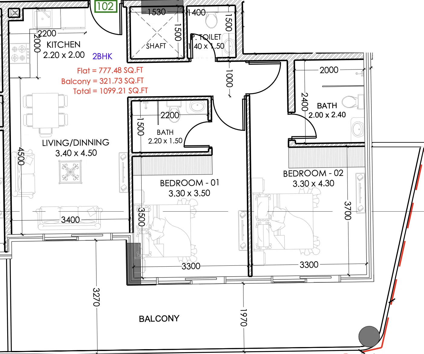 Dugasta Terra Tower floor plan