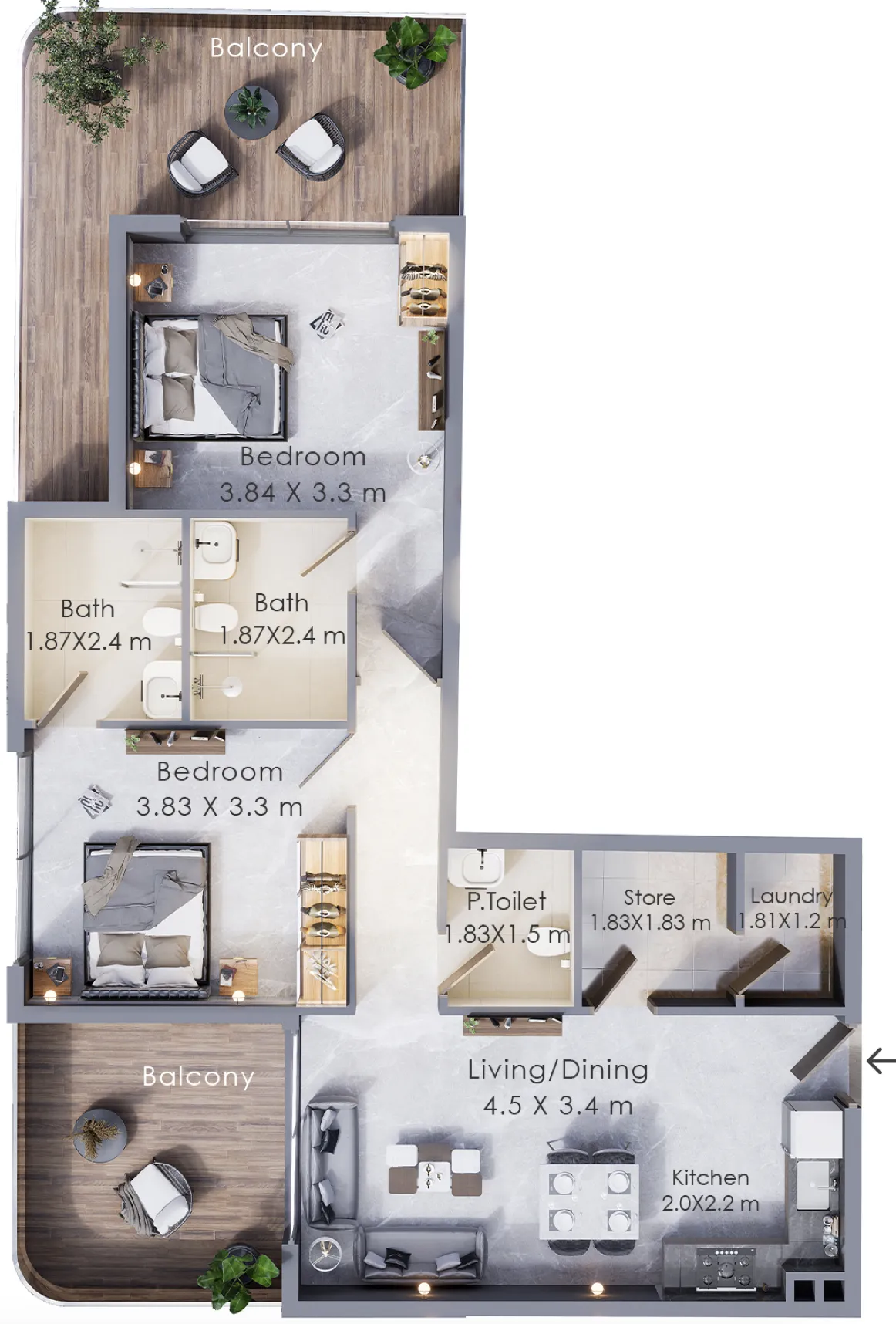Dugasta Terra Tower floor plan
