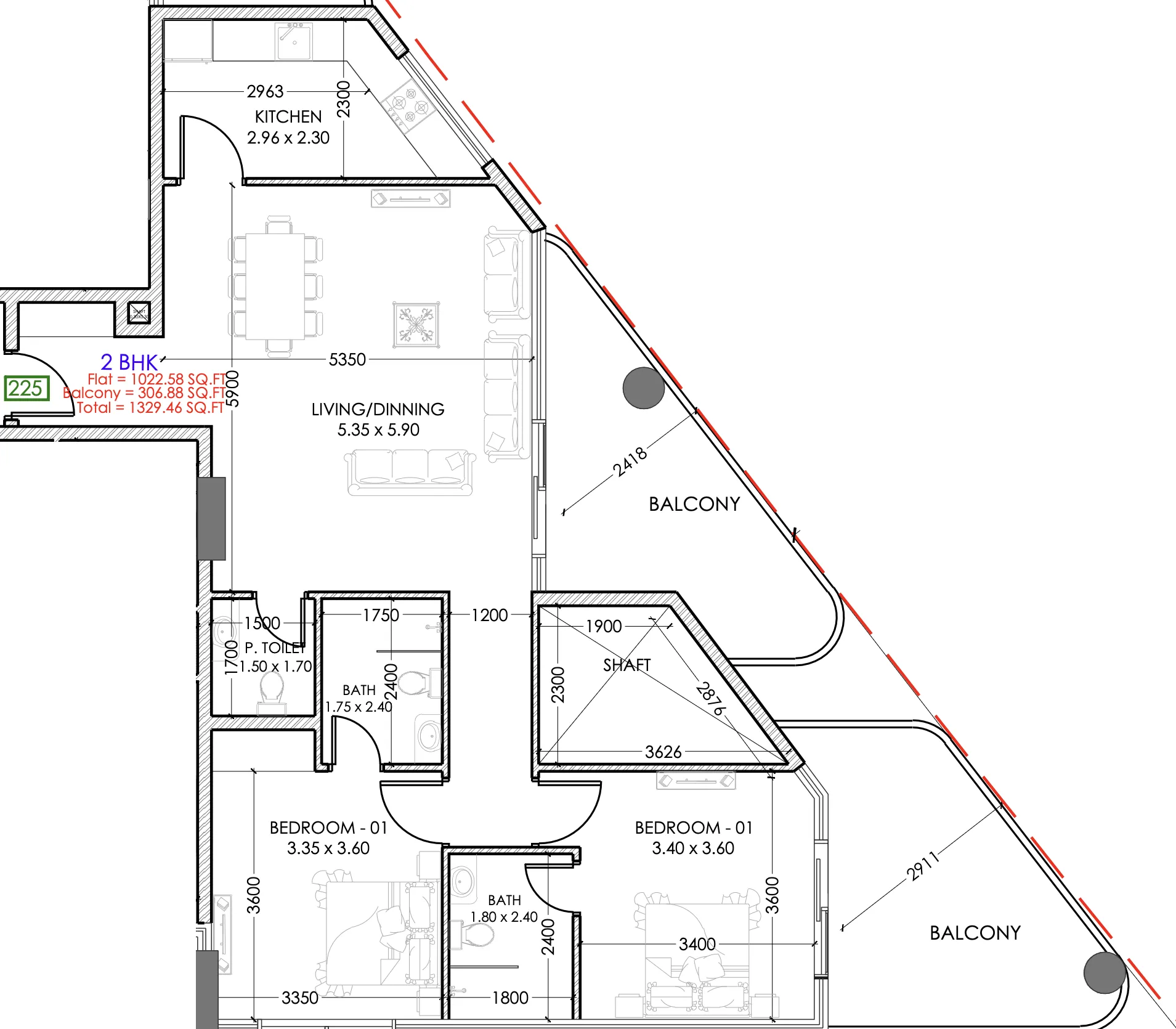 Dugasta Terra Tower floor plan