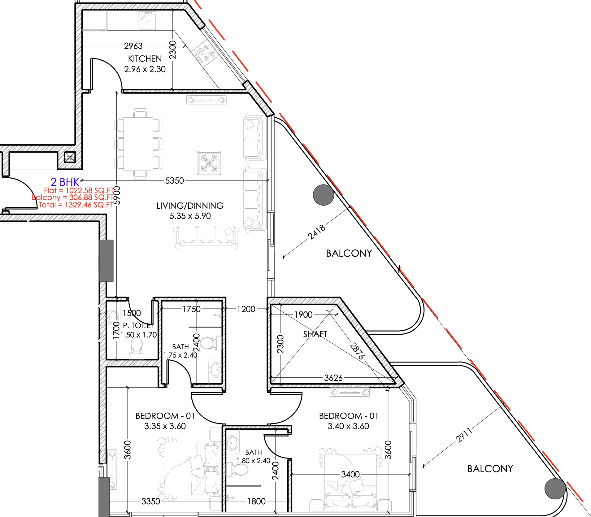 Dugasta Terra Tower floor plan