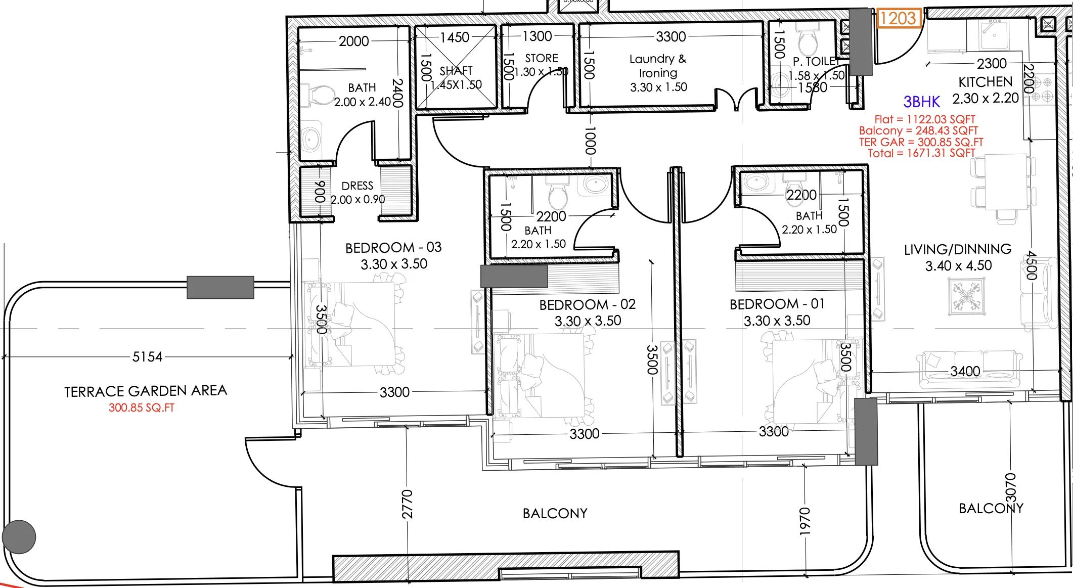 Dugasta Terra Tower floor plan