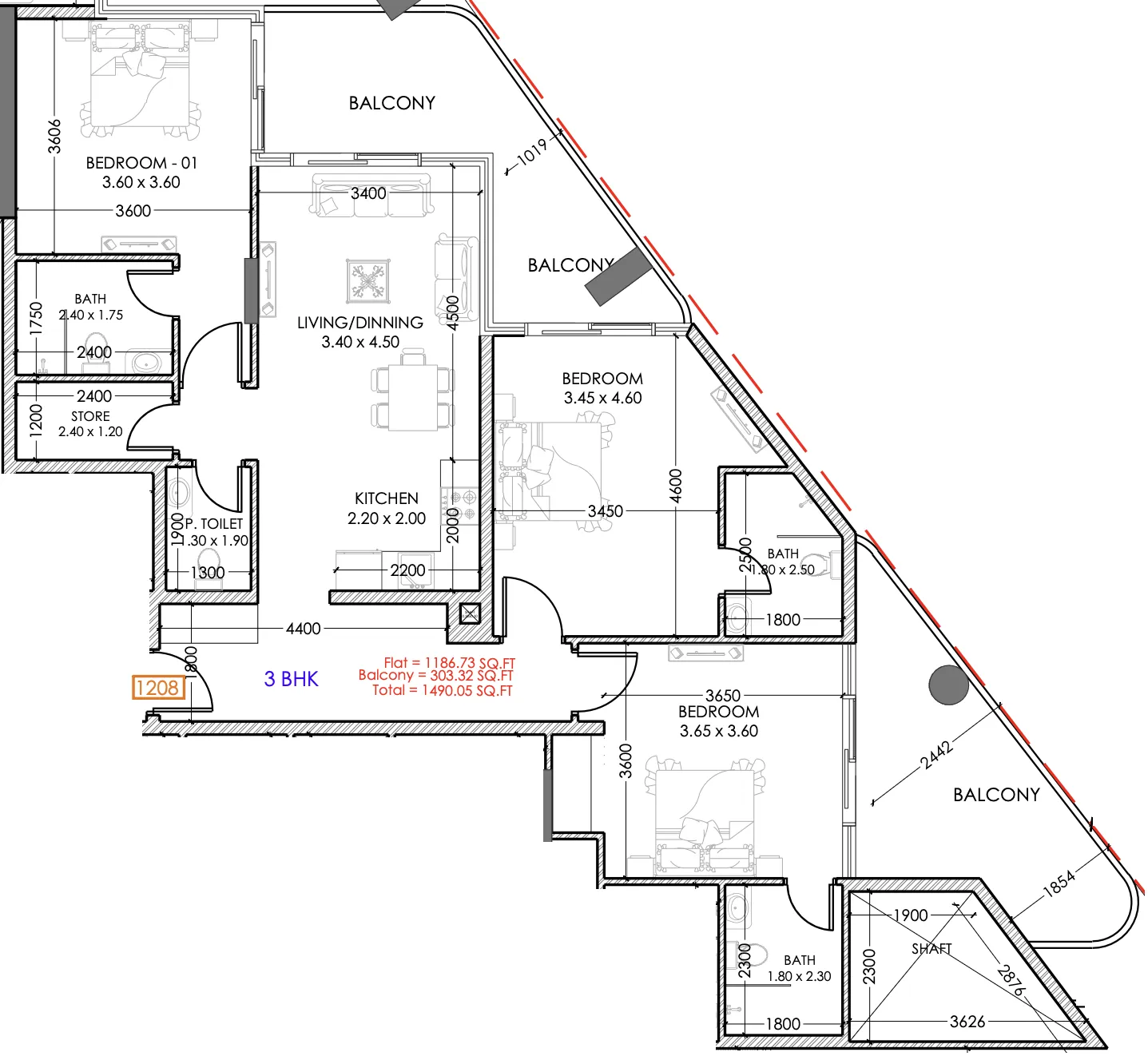 Dugasta Terra Tower floor plan