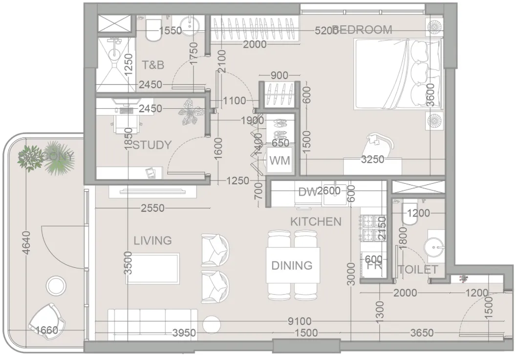 Object 1 TETR1S Tower floor plan