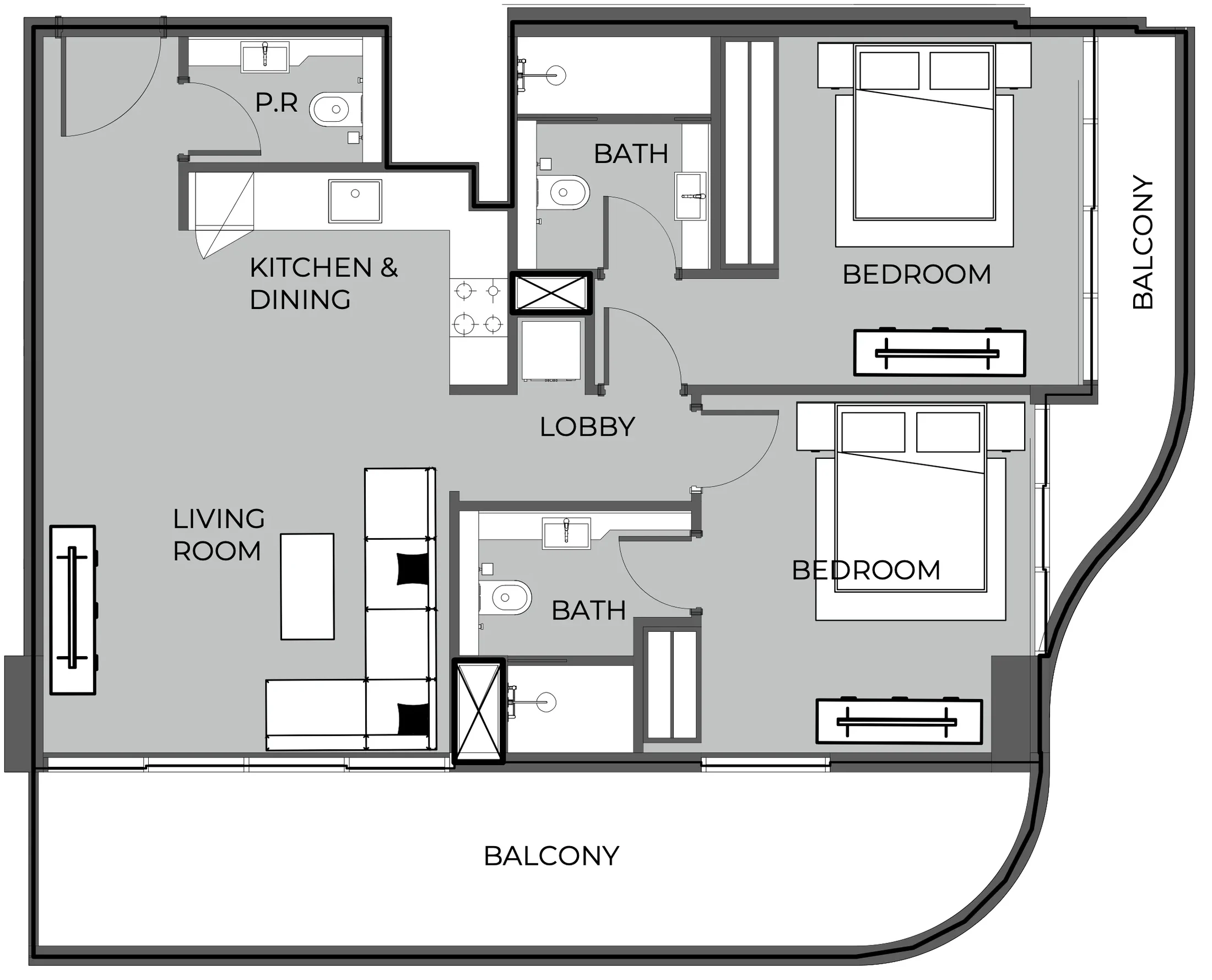 Prestige One Developments The Boulevard floor plan