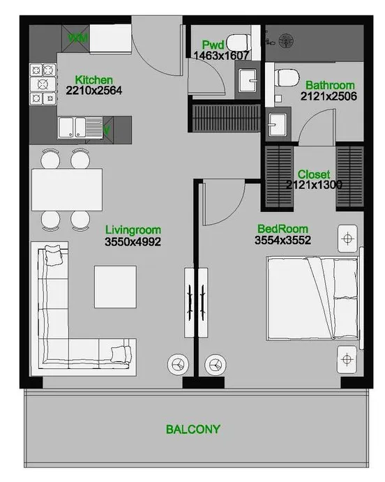 AQUA Properties The Central Downtown floor plan