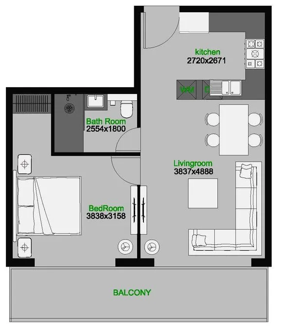 AQUA Properties The Central Downtown floor plan