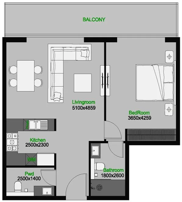AQUA Properties The Central Downtown floor plan
