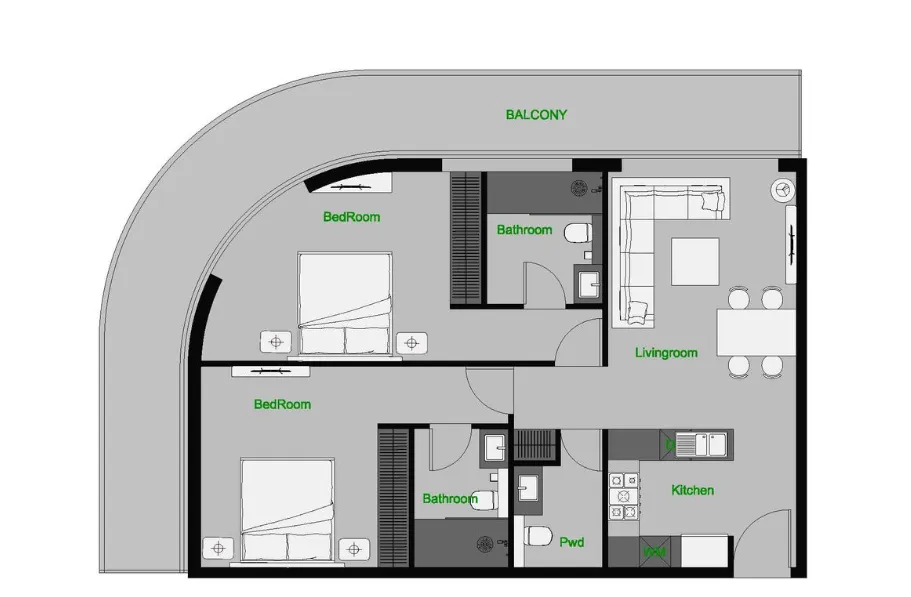 AQUA Properties The Central Downtown floor plan