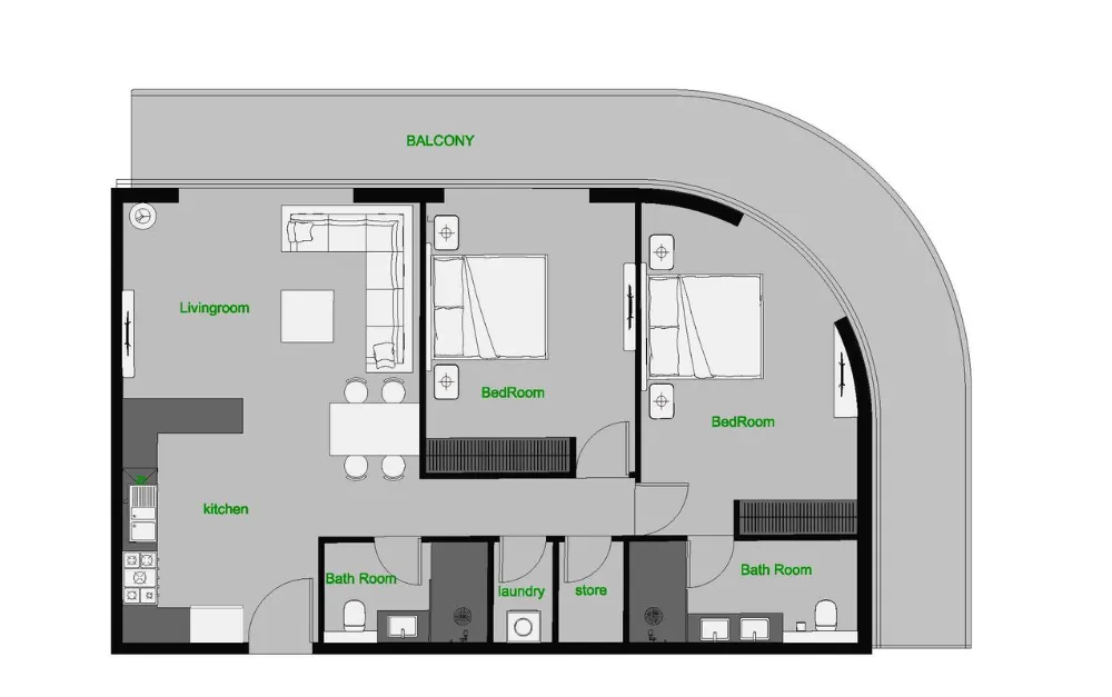 AQUA Properties The Central Downtown floor plan