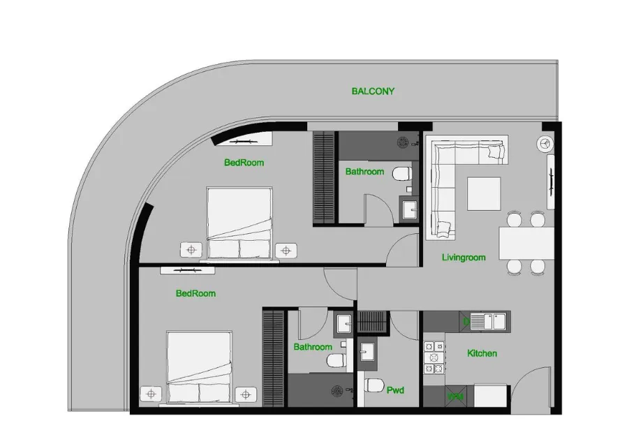 AQUA Properties The Central Downtown floor plan