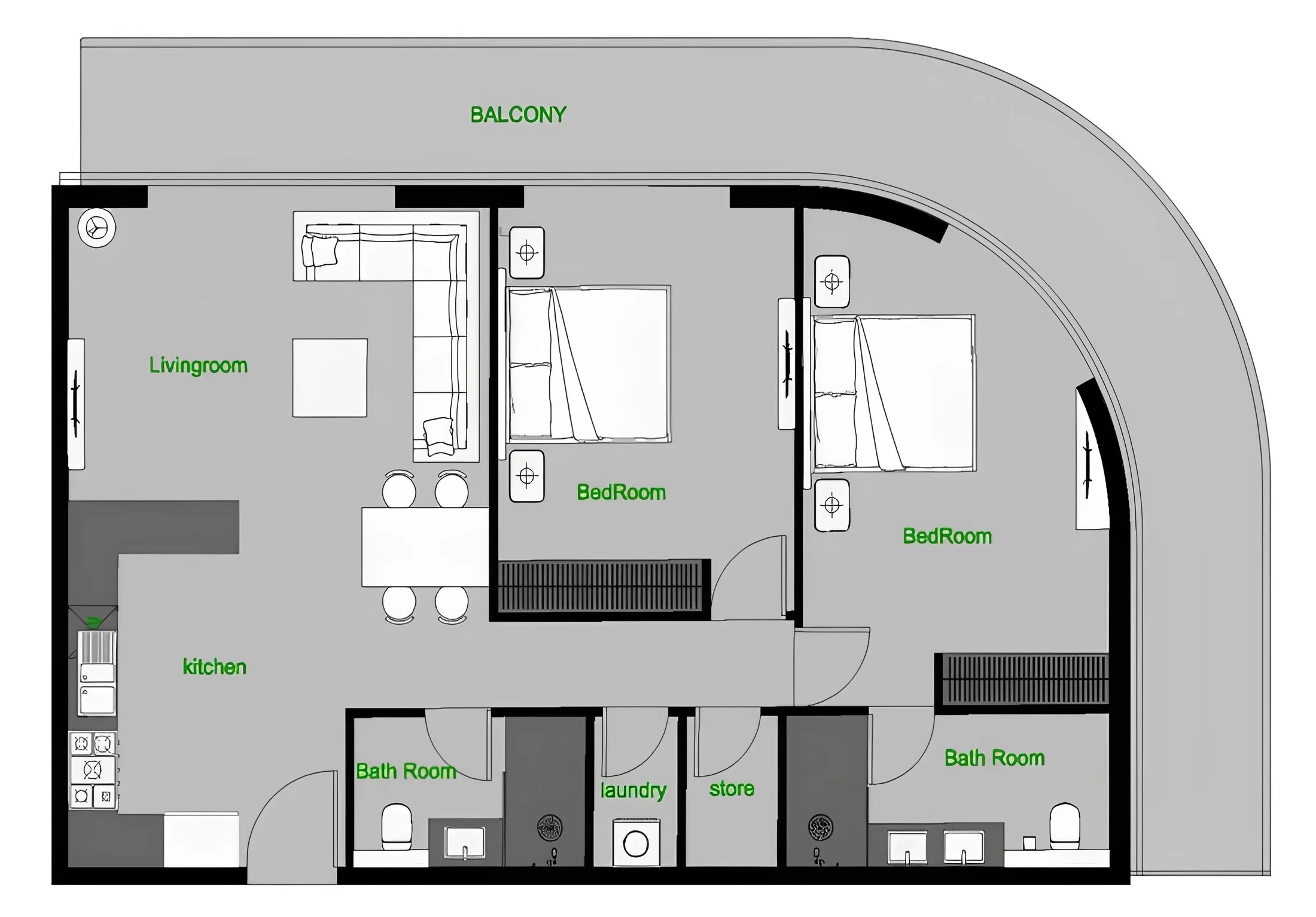 AQUA Properties The Central Downtown floor plan