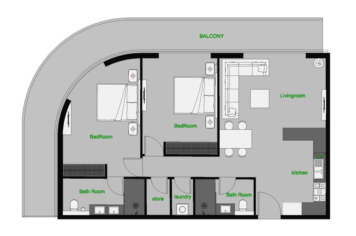 AQUA Properties The Central Downtown floor plan