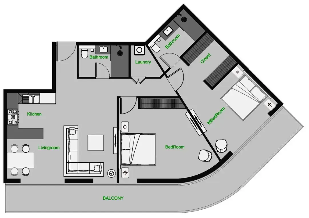AQUA Properties The Central Downtown floor plan