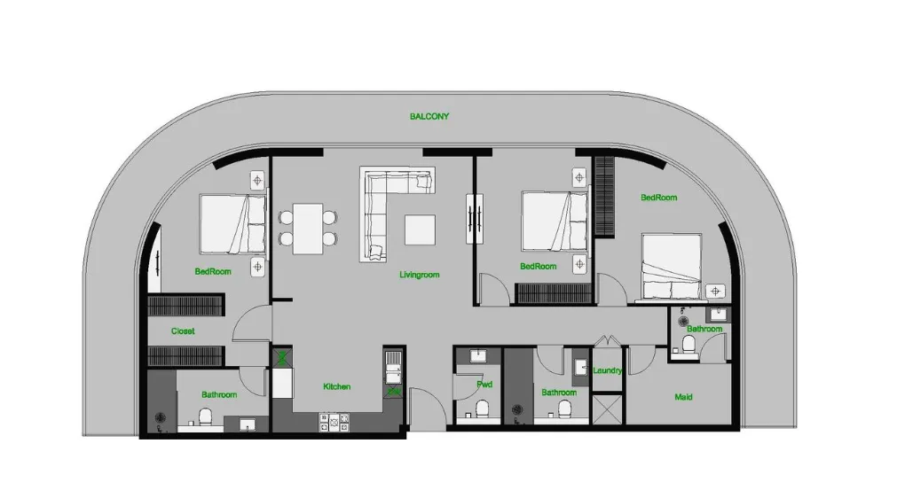 AQUA Properties The Central Downtown floor plan