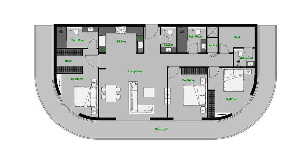 AQUA Properties The Central Downtown floor plan