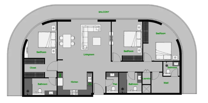 AQUA Properties The Central Downtown floor plan