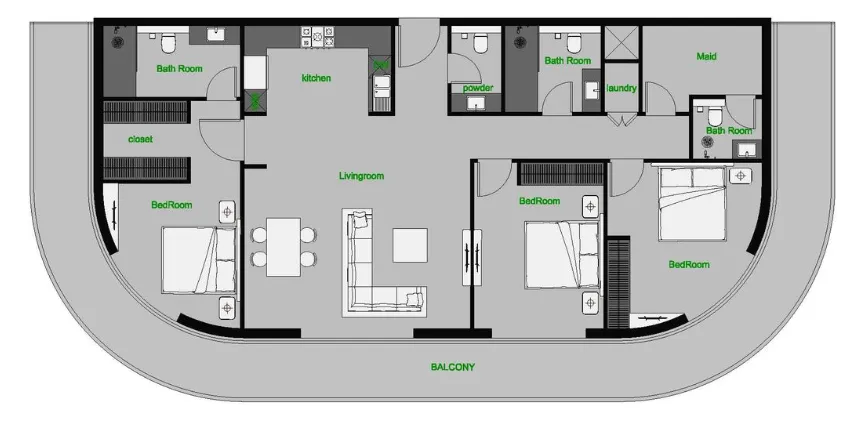 AQUA Properties The Central Downtown floor plan