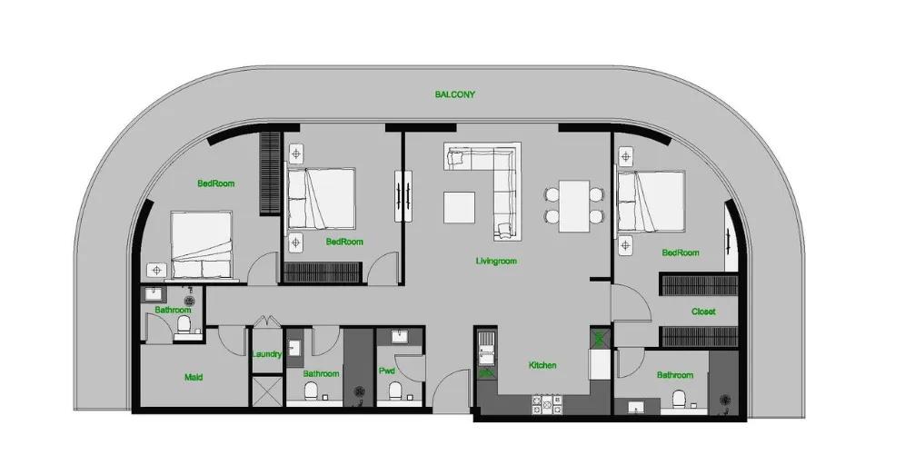 AQUA Properties The Central Downtown floor plan