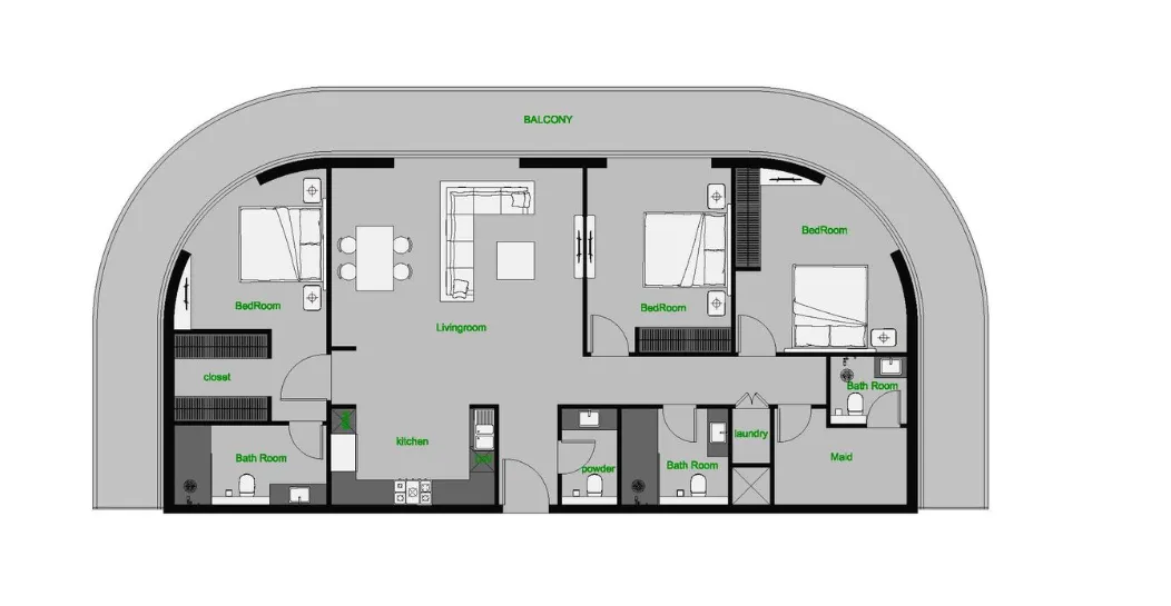 AQUA Properties The Central Downtown floor plan