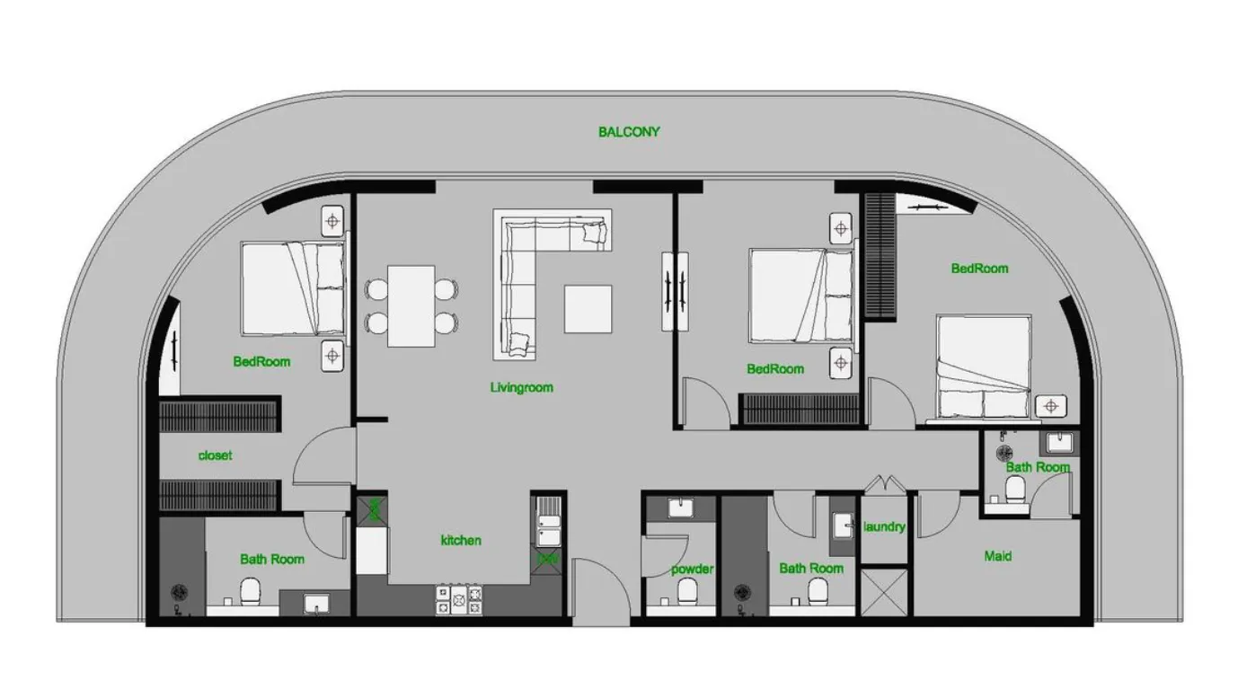 AQUA Properties The Central Downtown floor plan
