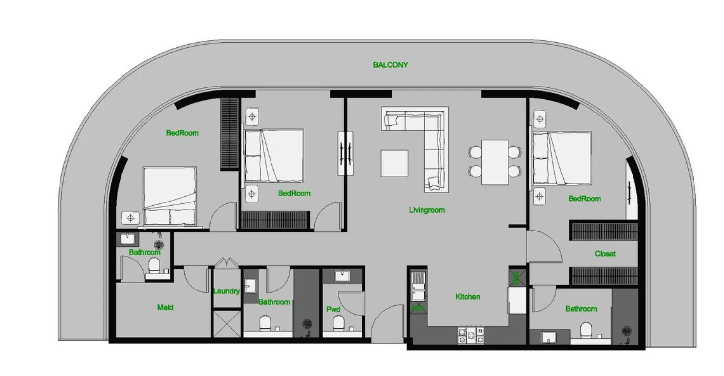 AQUA Properties The Central Downtown floor plan
