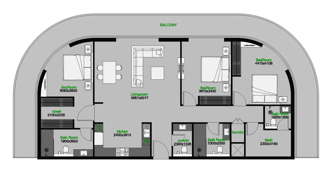AQUA Properties The Central Downtown floor plan