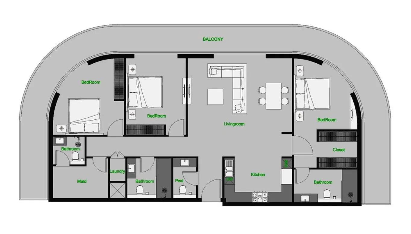 AQUA Properties The Central Downtown floor plan