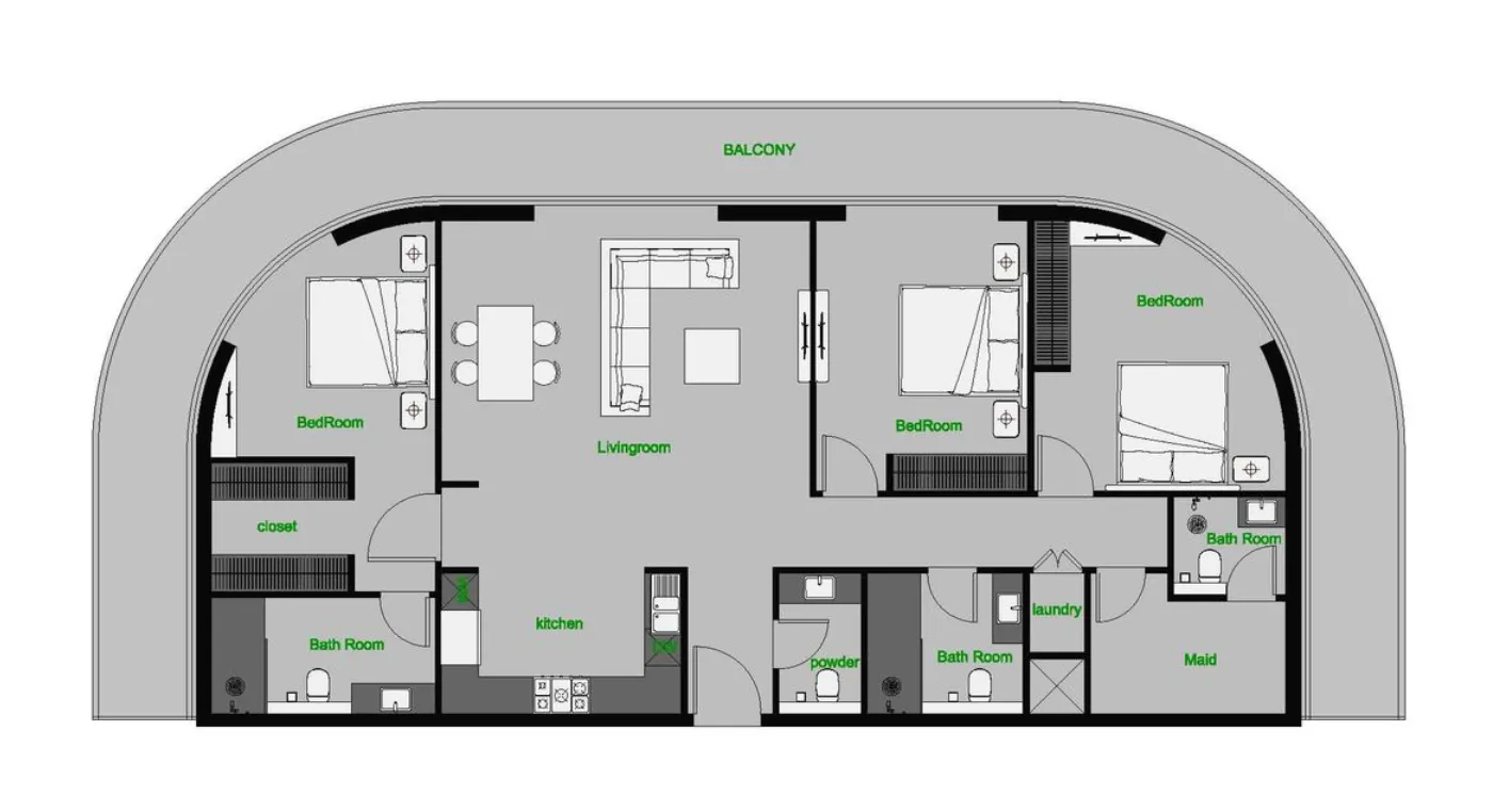 AQUA Properties The Central Downtown floor plan