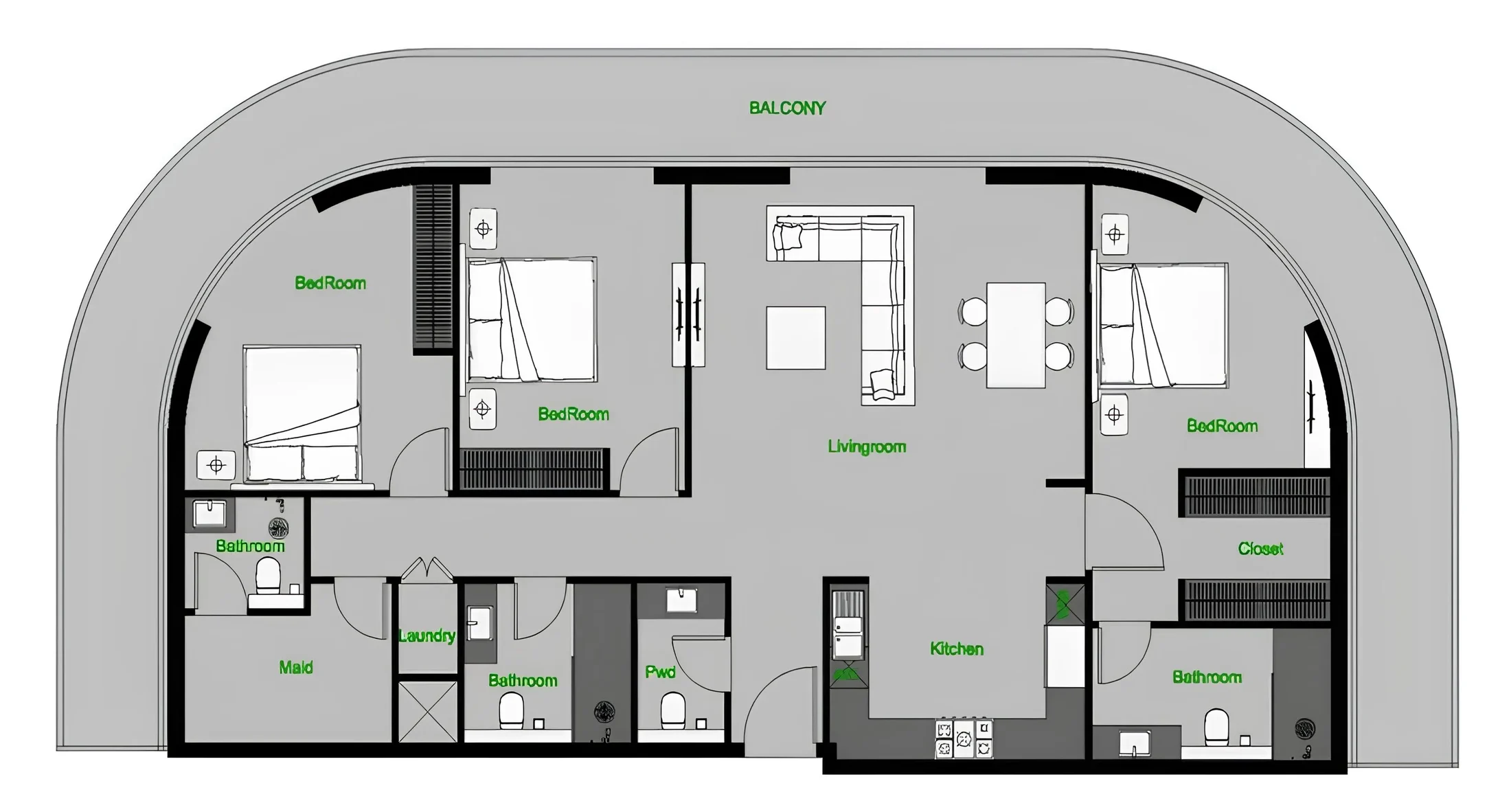 AQUA Properties The Central Downtown floor plan