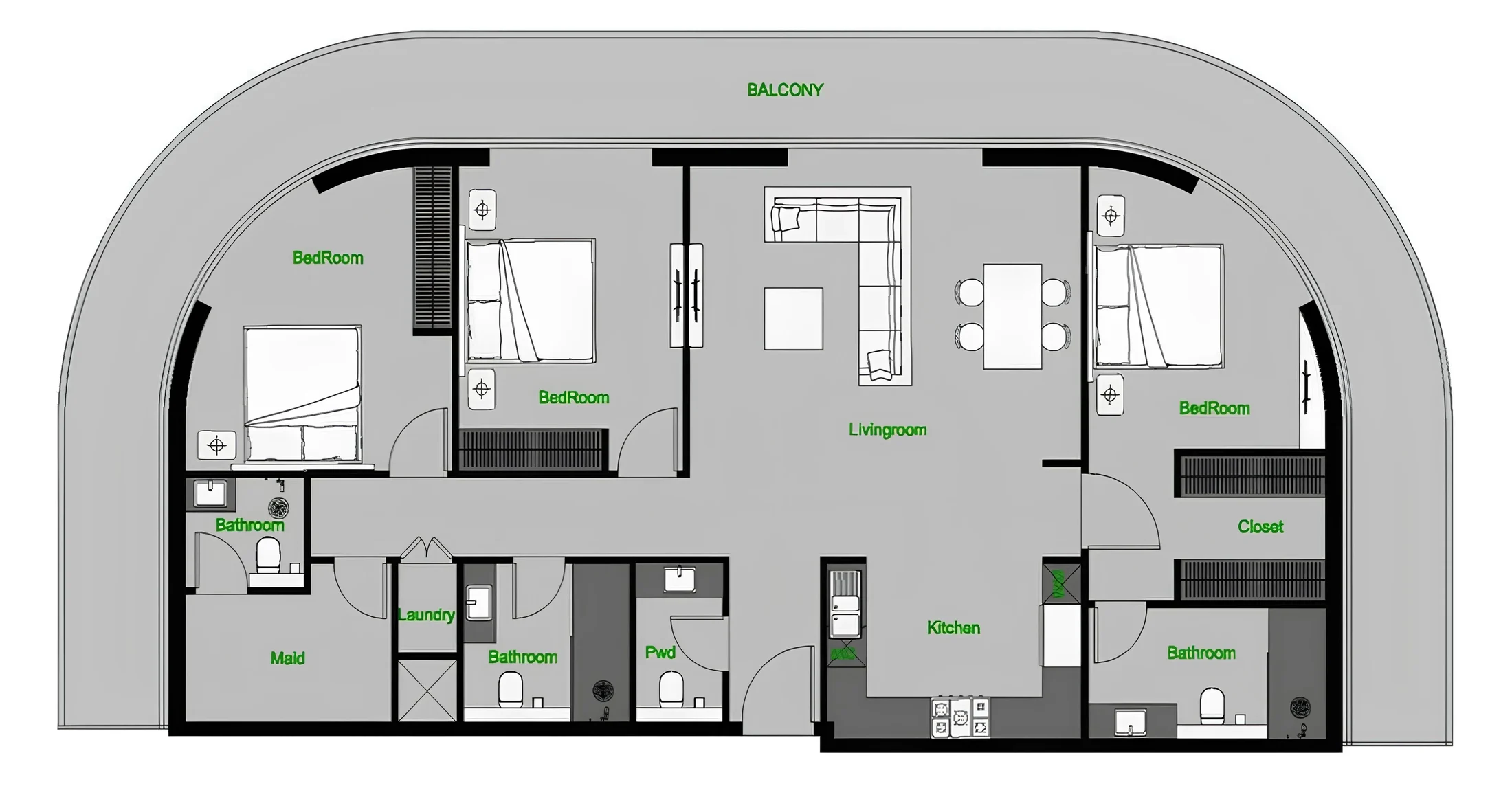 AQUA Properties The Central Downtown floor plan