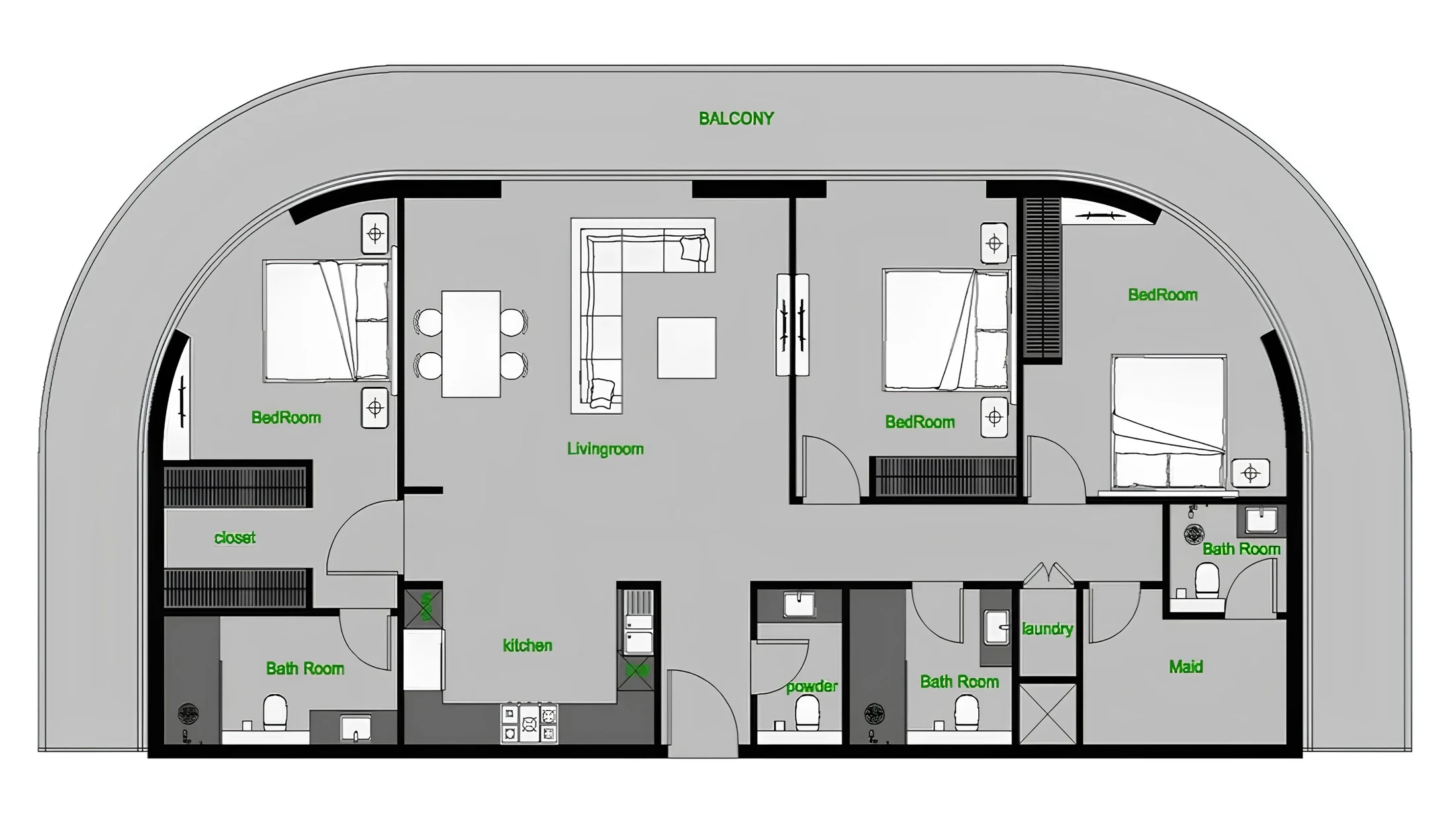 AQUA Properties The Central Downtown floor plan