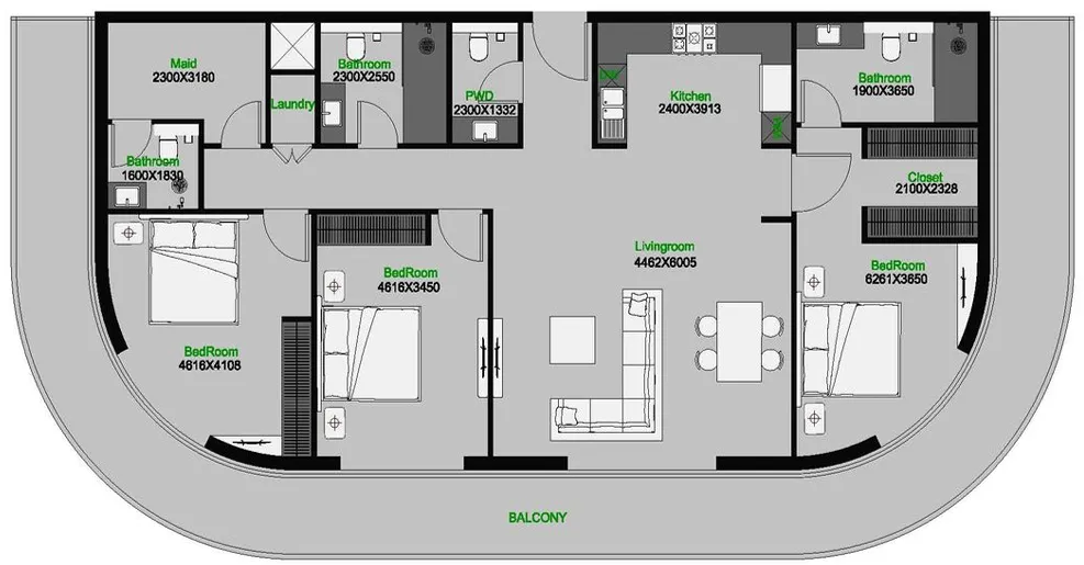 AQUA Properties The Central Downtown floor plan