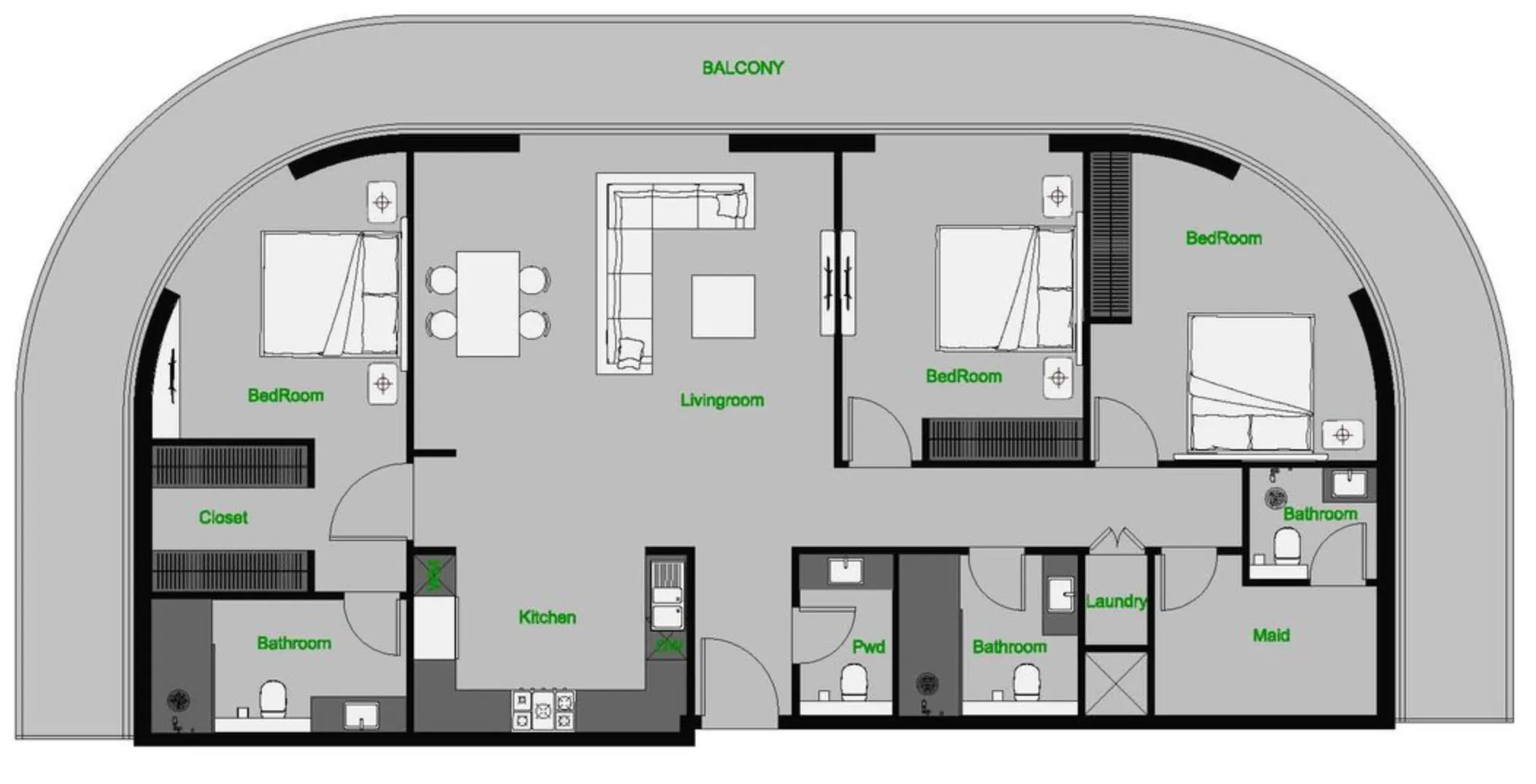 AQUA Properties The Central Downtown floor plan